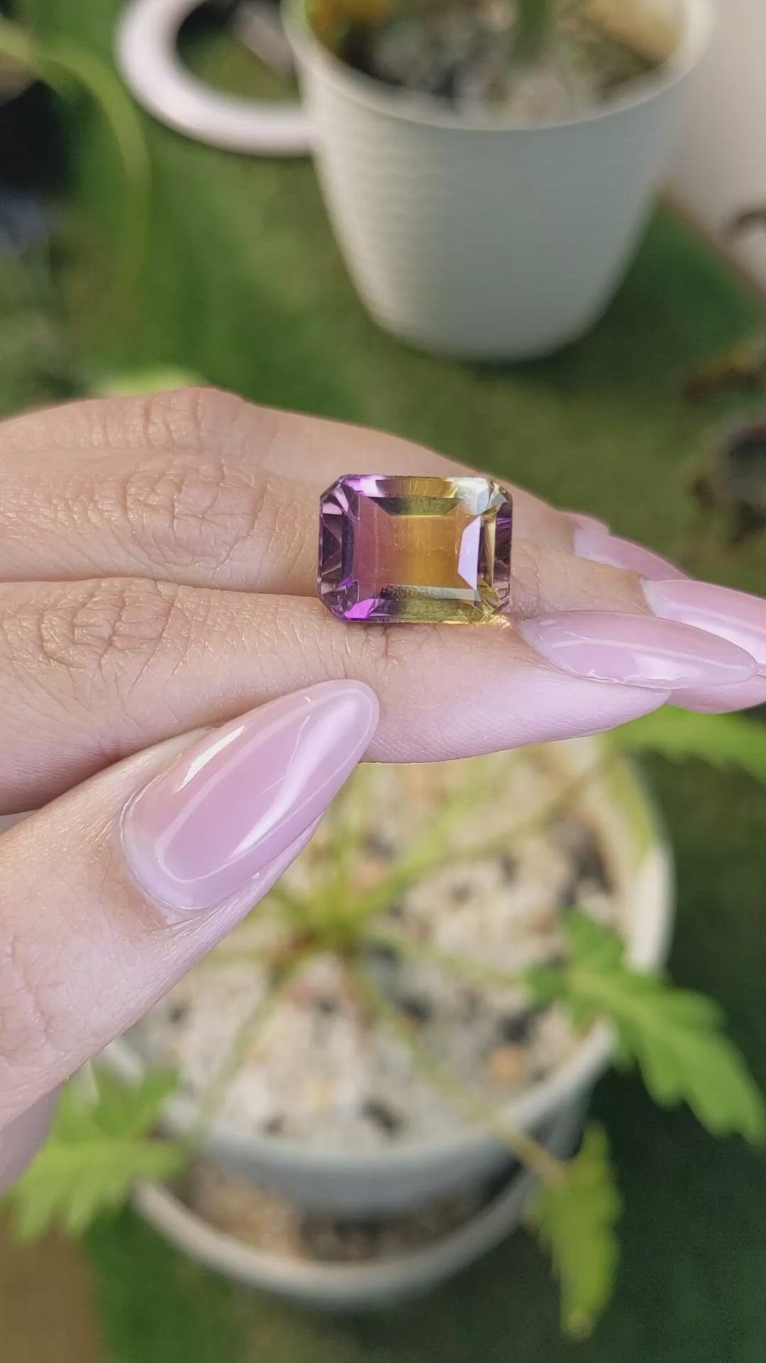 13.19 Ct. Ametrine from Ceylon (Sri Lanka) Size Video