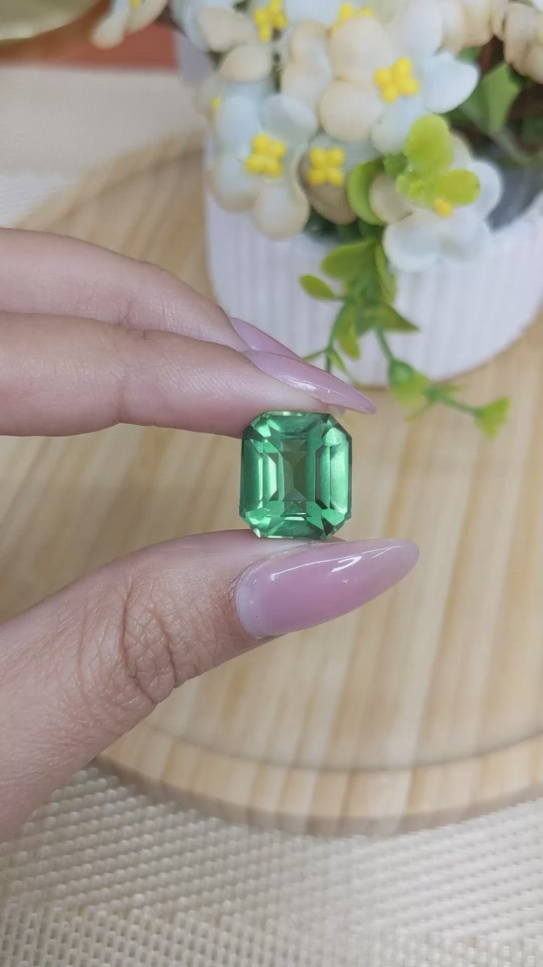 14.78 Ct. Prasiolite from Brazil Size Video