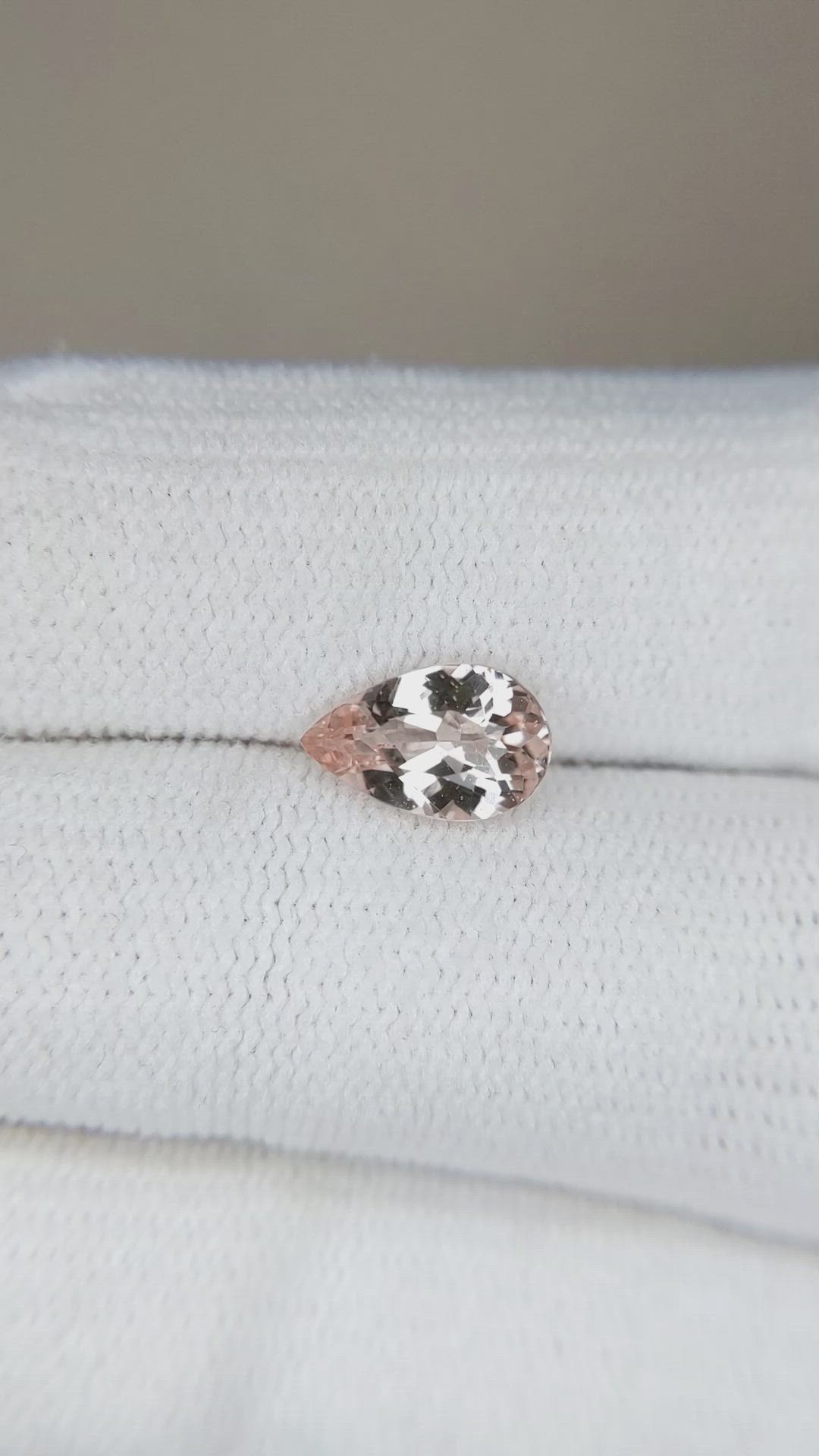 0.96 Ct. Morganite from Brazil Size Video