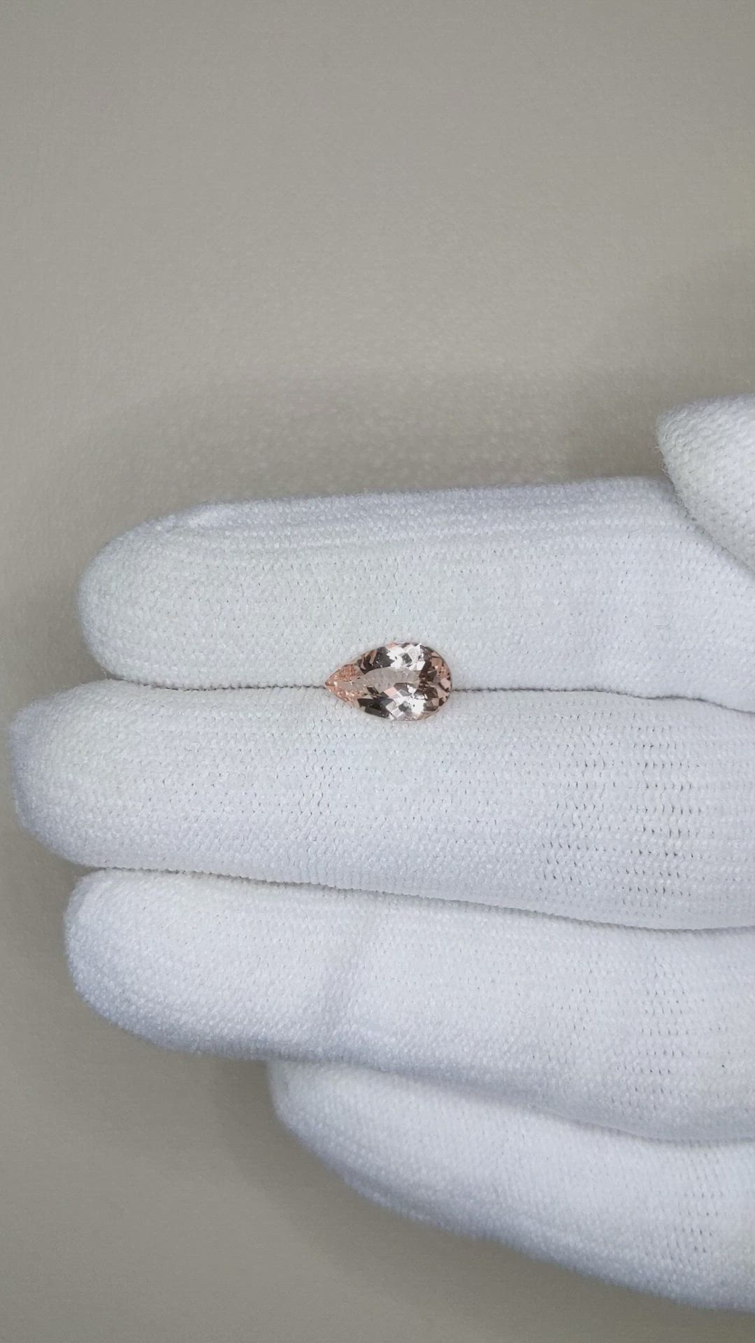 0.96 Ct. Morganite from Brazil Size Video