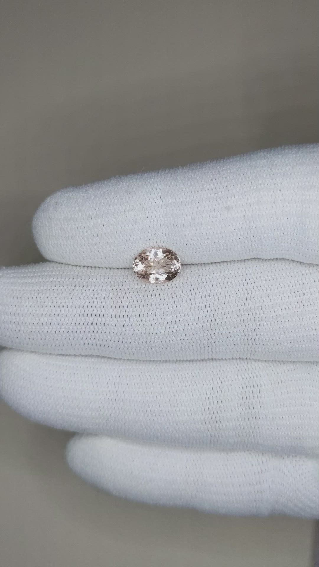 1.32 Ct. Morganite from Brazil Size Video