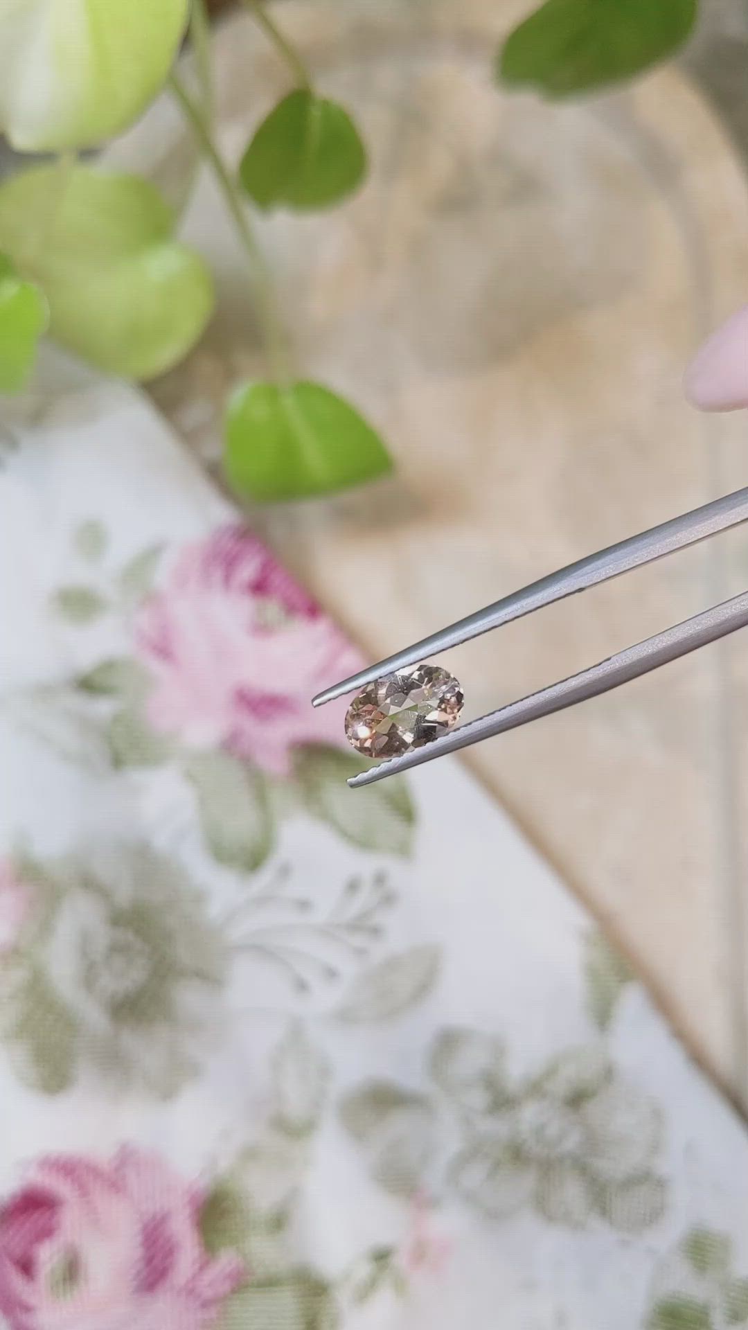 1.22 Ct. Morganite from Brazil Size Video