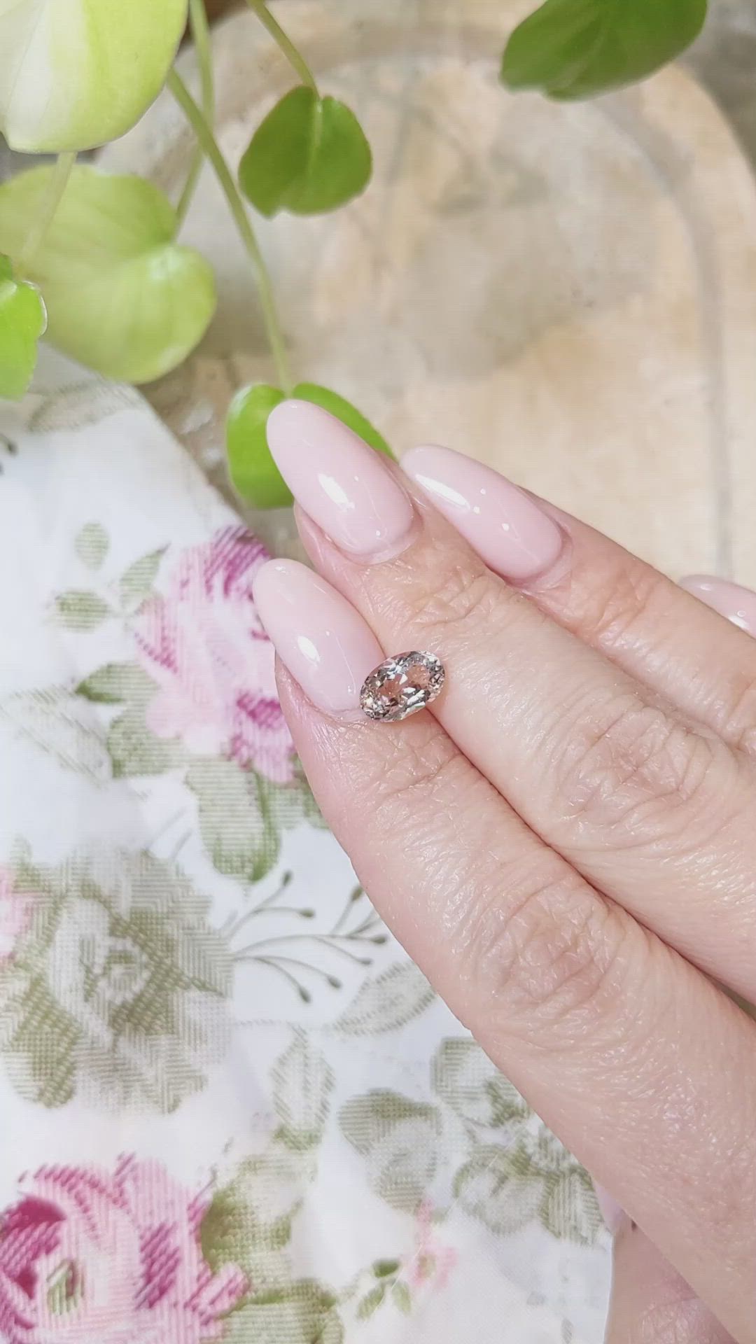 1.71 Ct. Morganite from Brazil Size Video