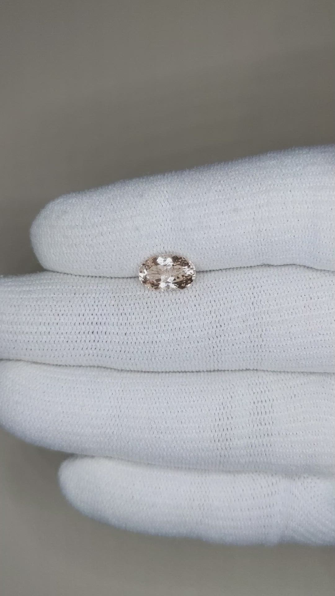 1.71 Ct. Morganite from Brazil Size Video
