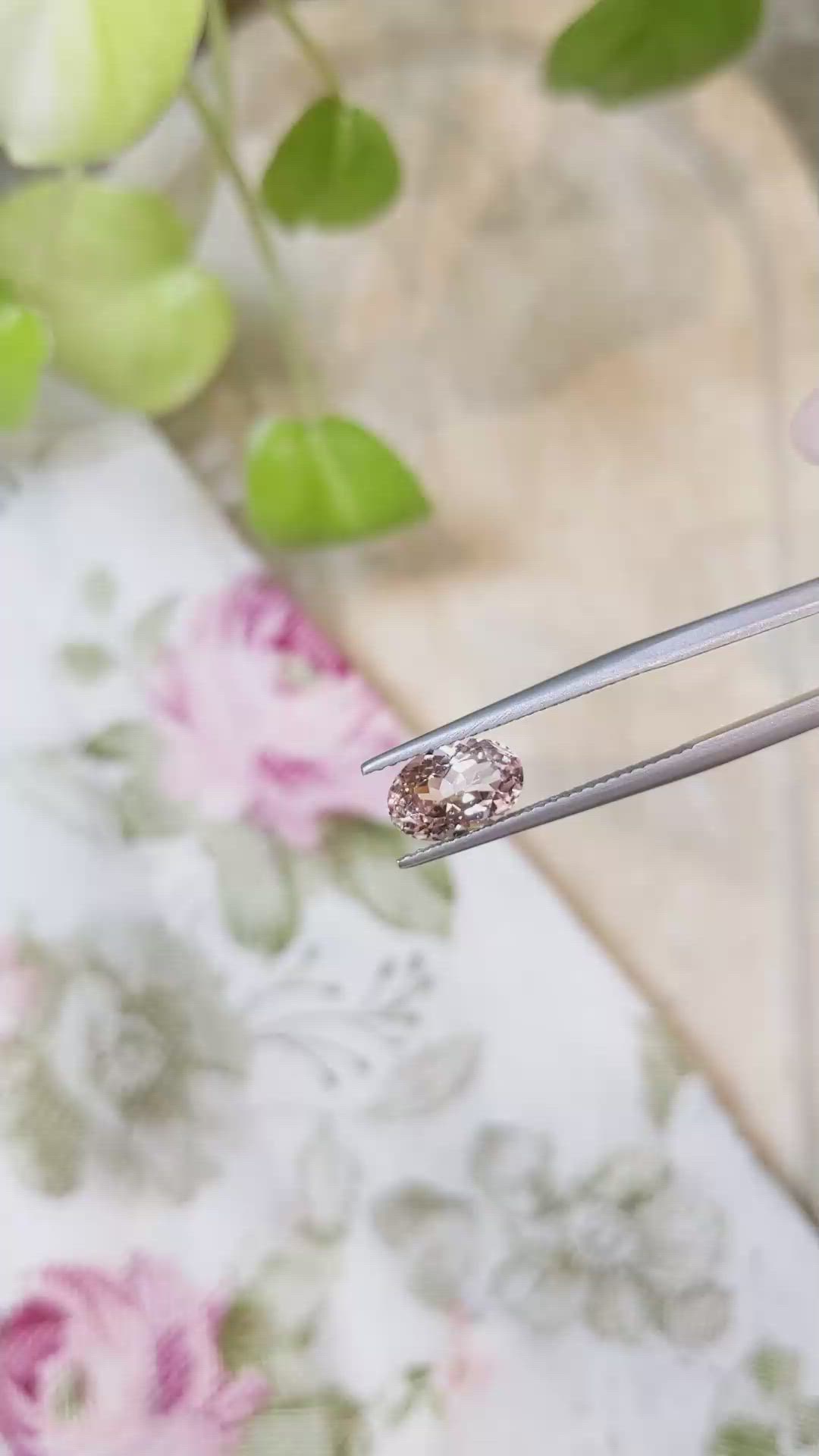 1.71 Ct. Morganite from Brazil Size Video