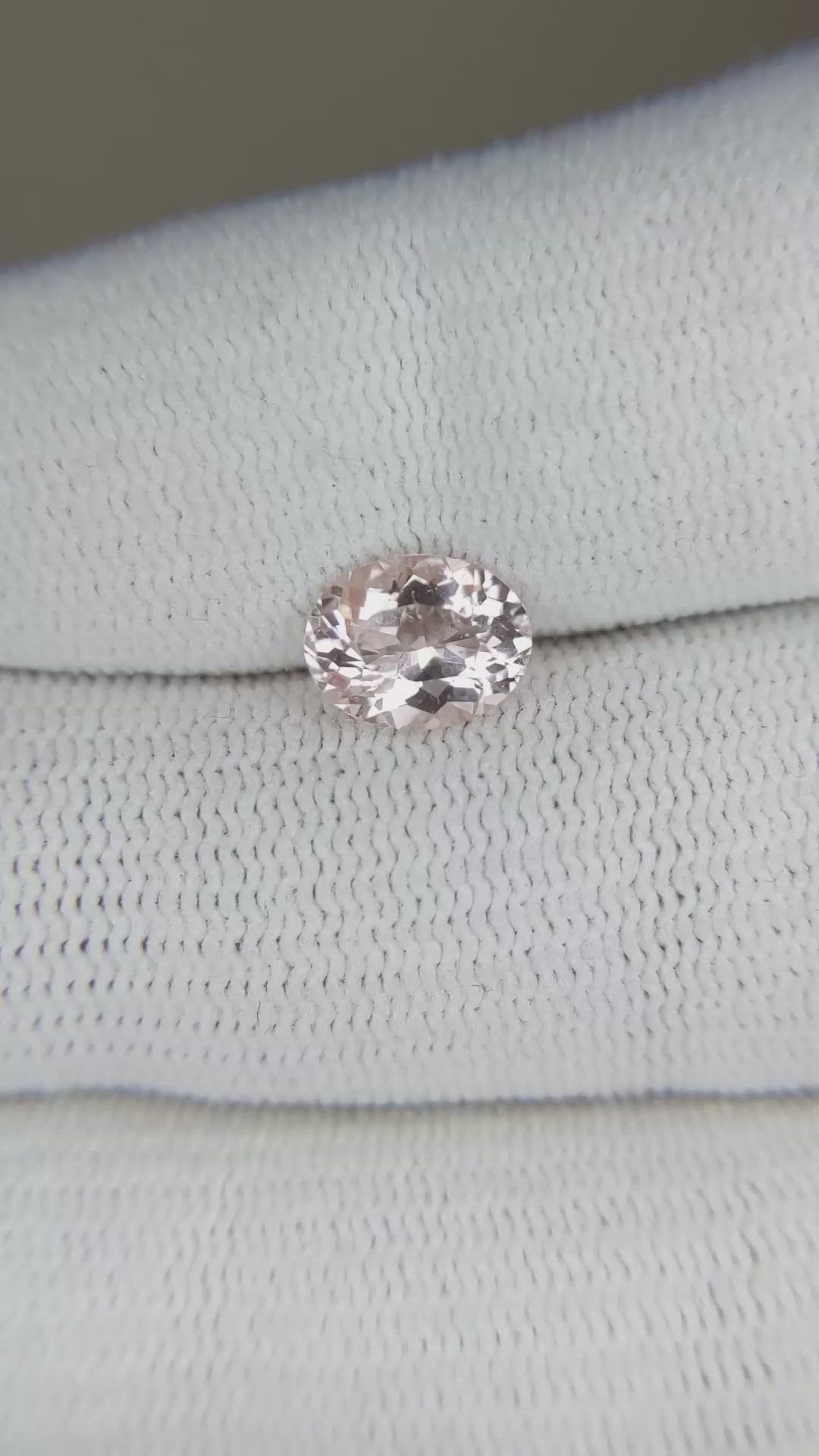 1.15 Ct. Morganite from Brazil Size Video