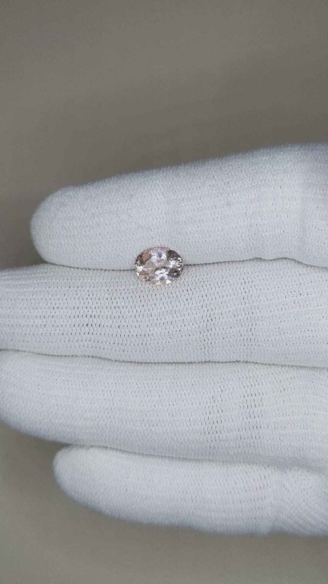 1.15 Ct. Morganite from Brazil Size Video