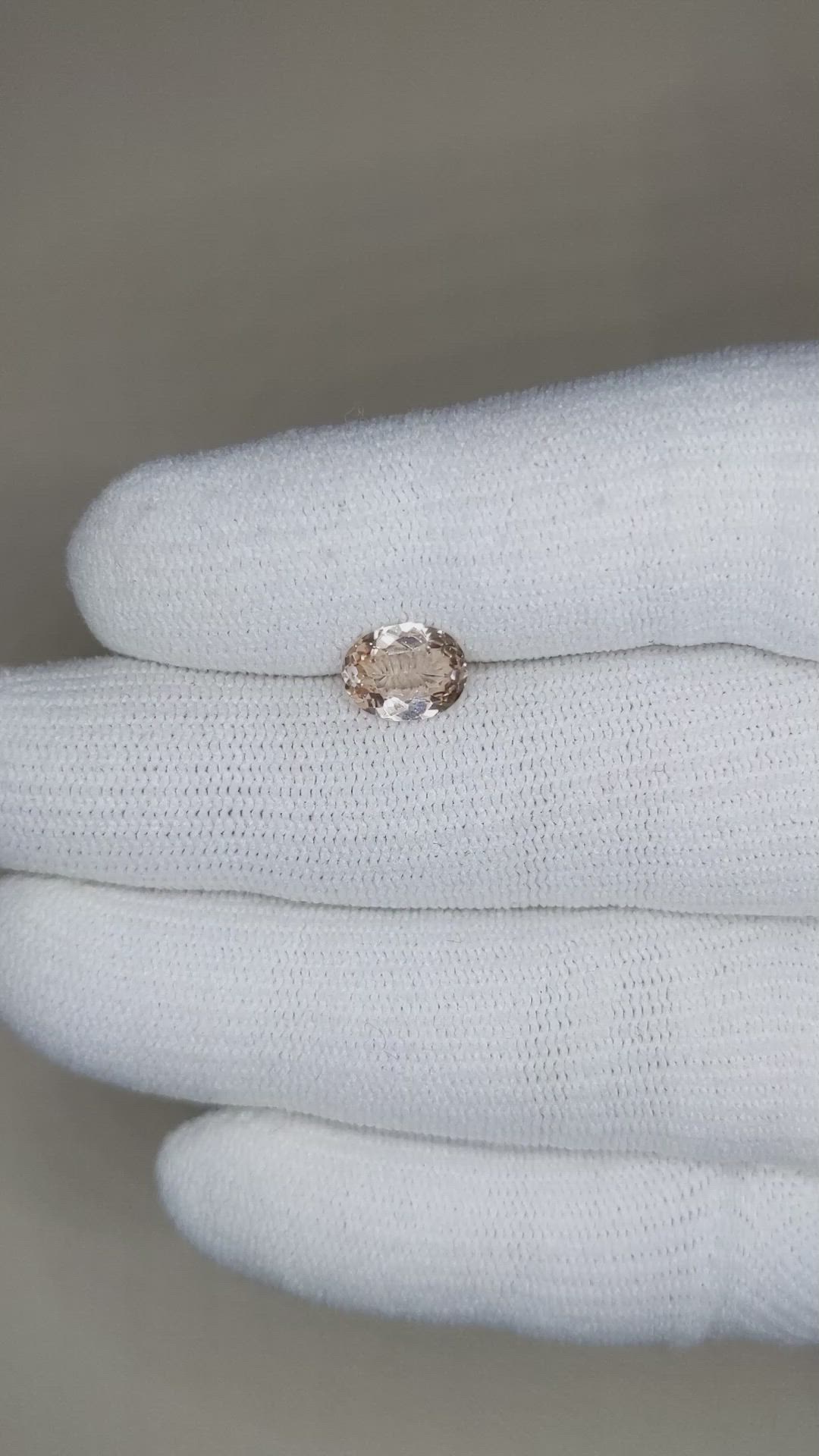 1.06 Ct. Morganite from Brazil Size Video