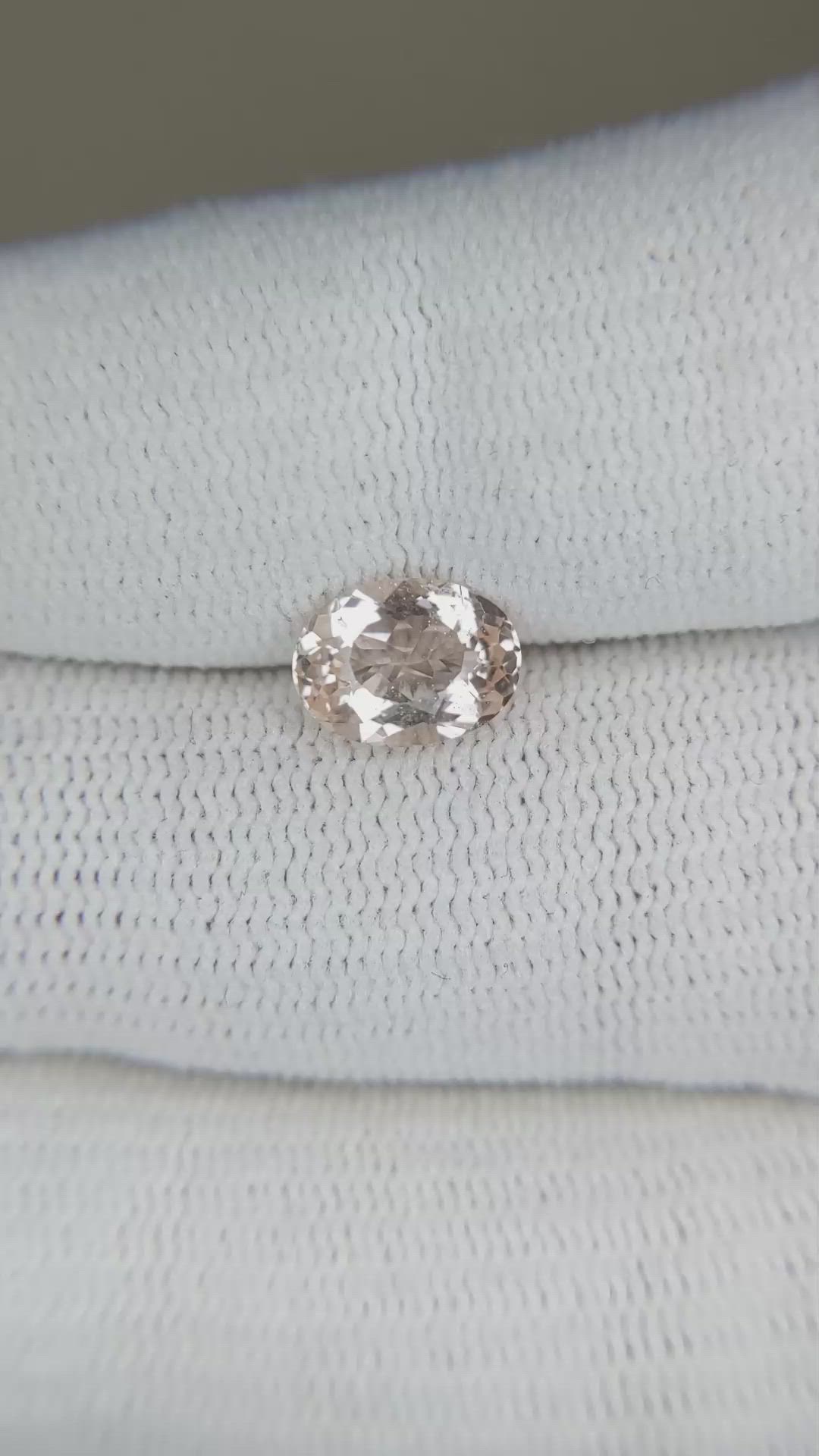 1.02 Ct. Morganite from Brazil Size Video
