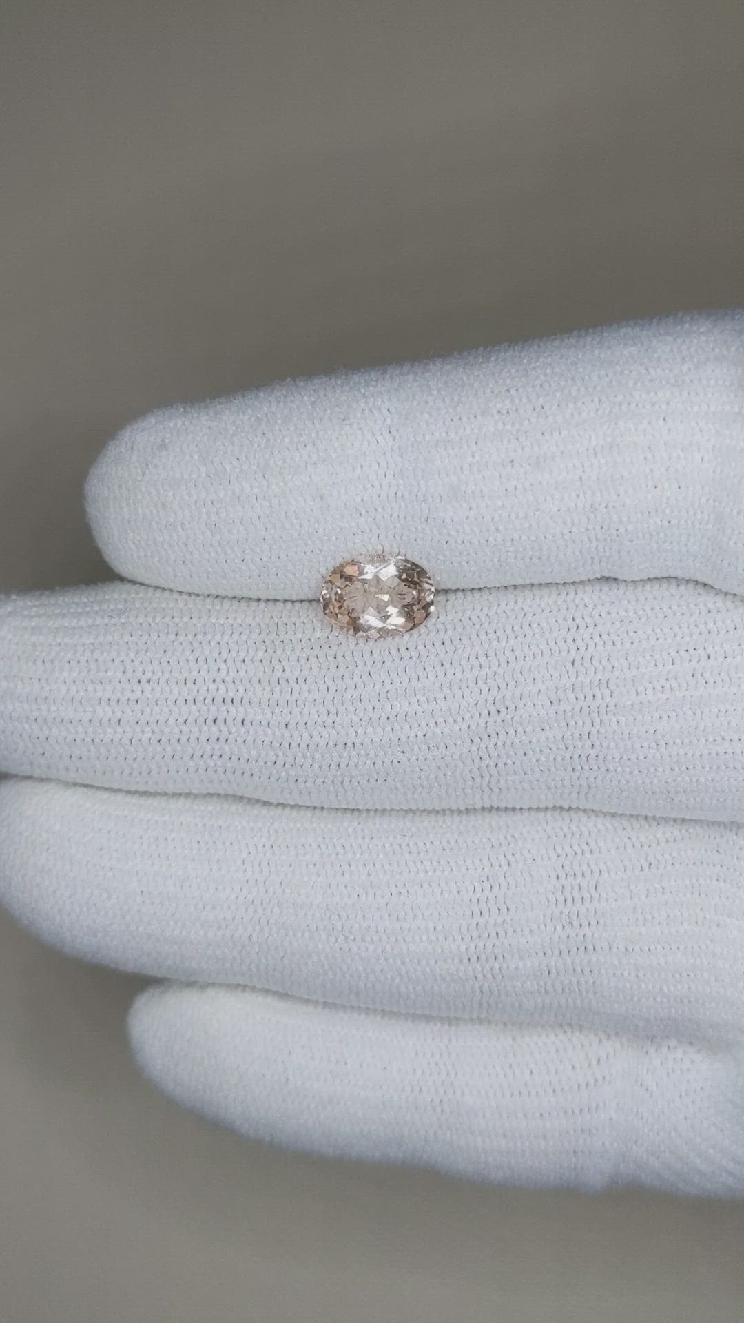 1.02 Ct. Morganite from Brazil Size Video