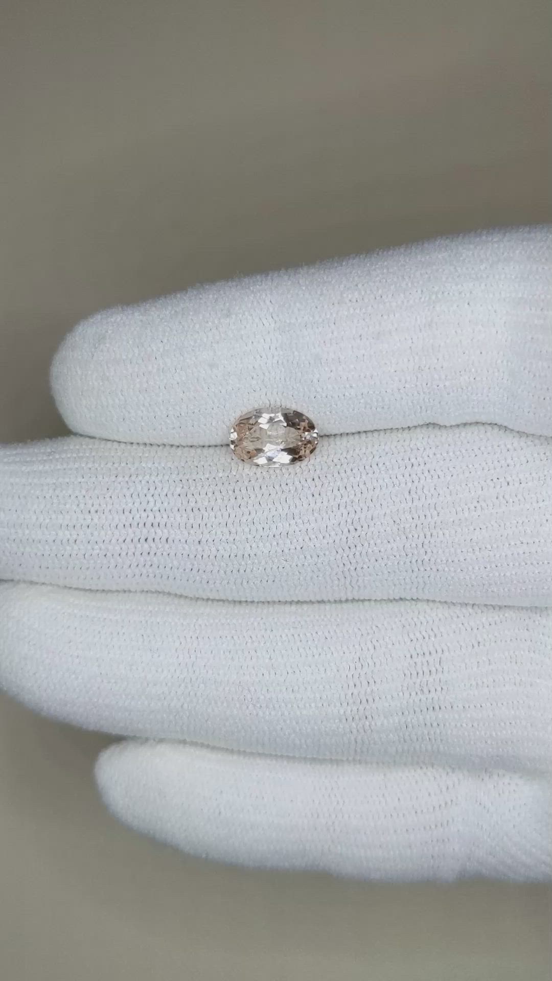 1.24 Ct. Morganite from Brazil Size Video