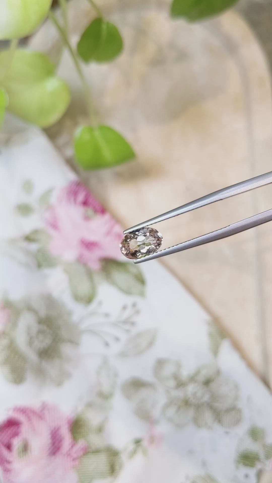 1.24 Ct. Morganite from Brazil Size Video