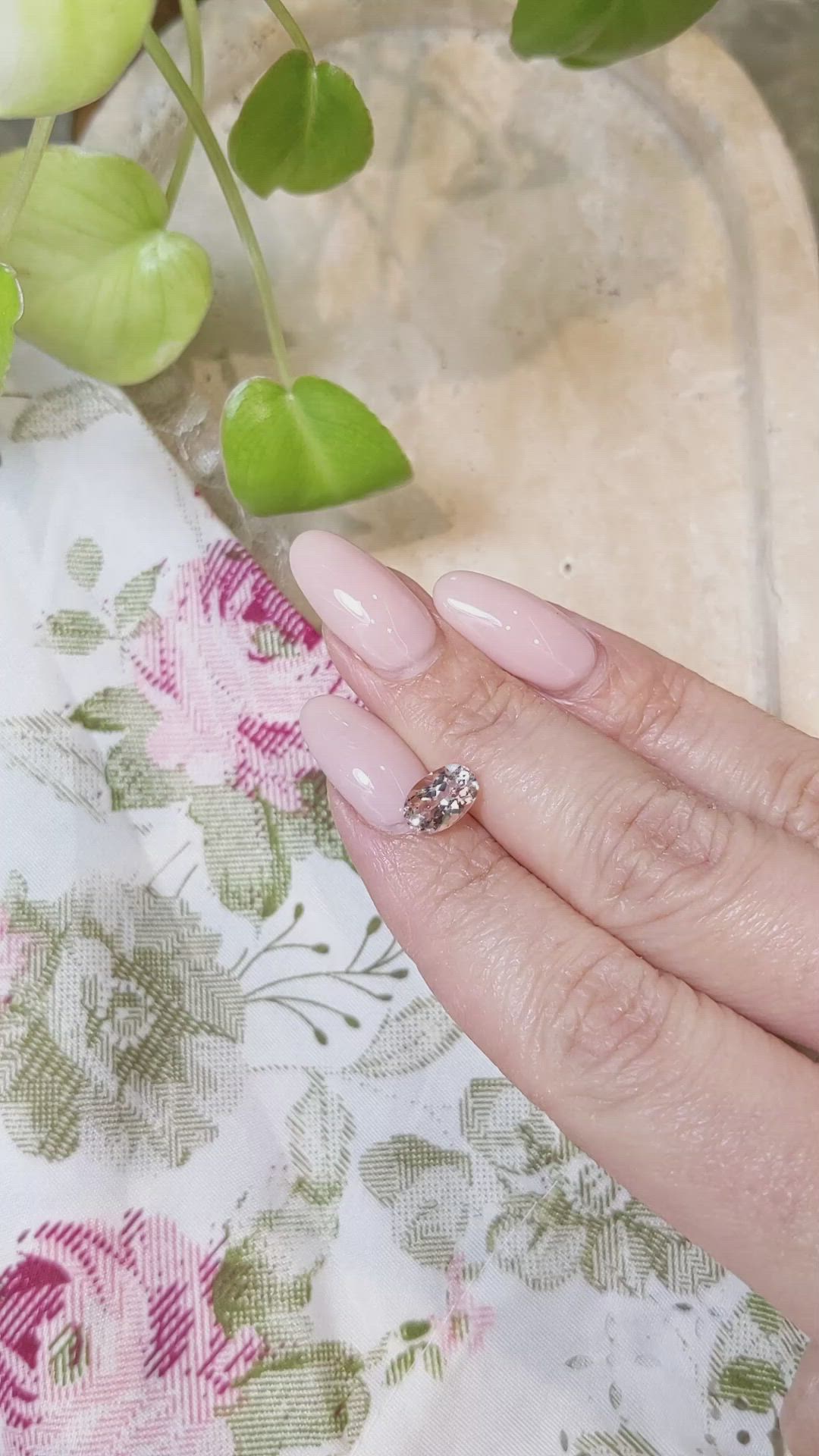 1.43 Ct. Morganite from Brazil Size Video
