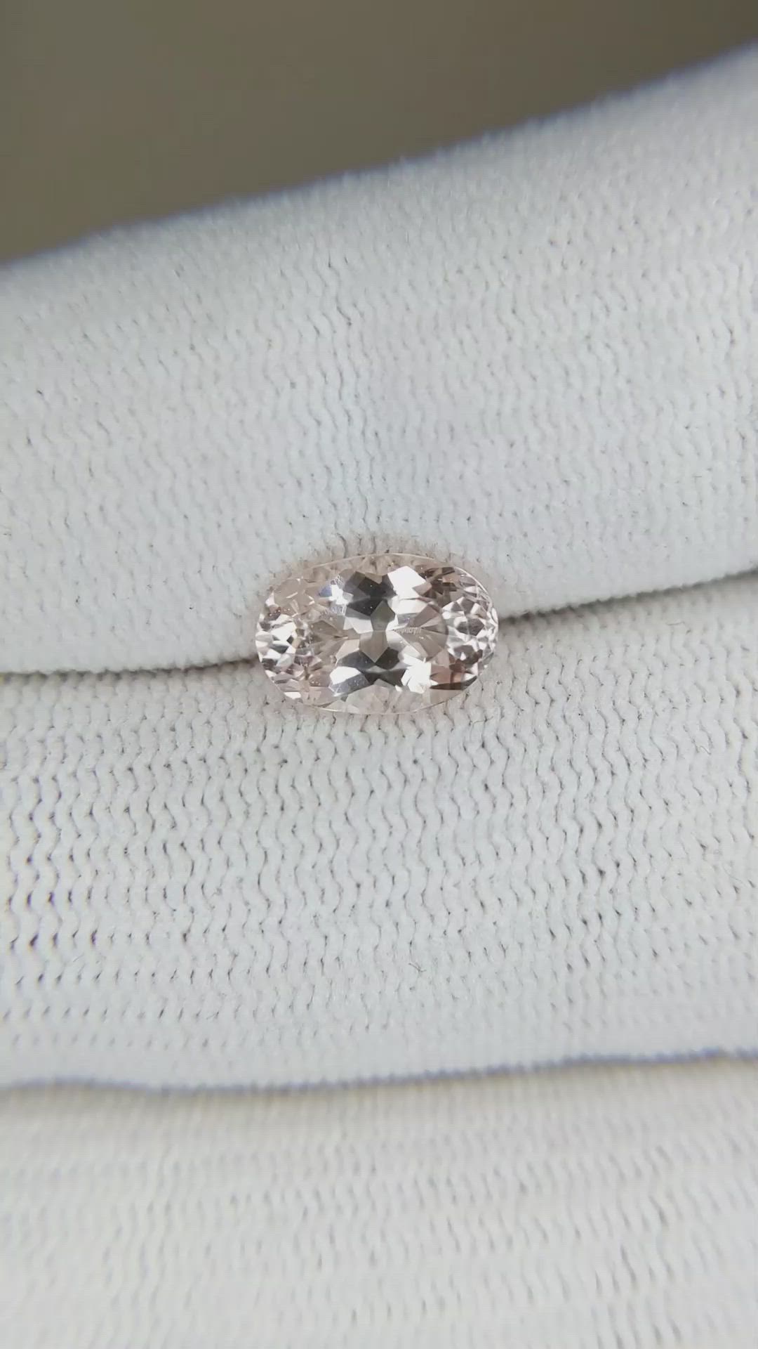 1.43 Ct. Morganite from Brazil Size Video