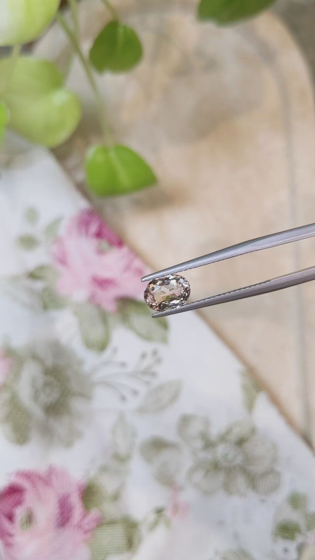 1.10 Ct. Morganite from Brazil Size Video