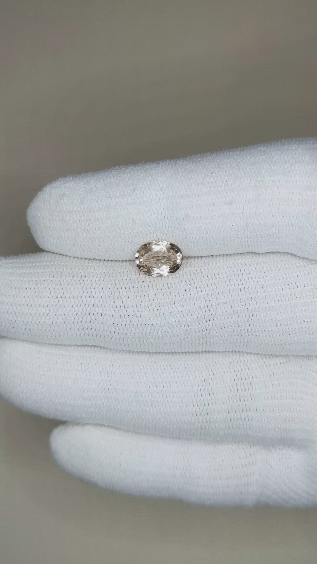 1.10 Ct. Morganite from Brazil Size Video