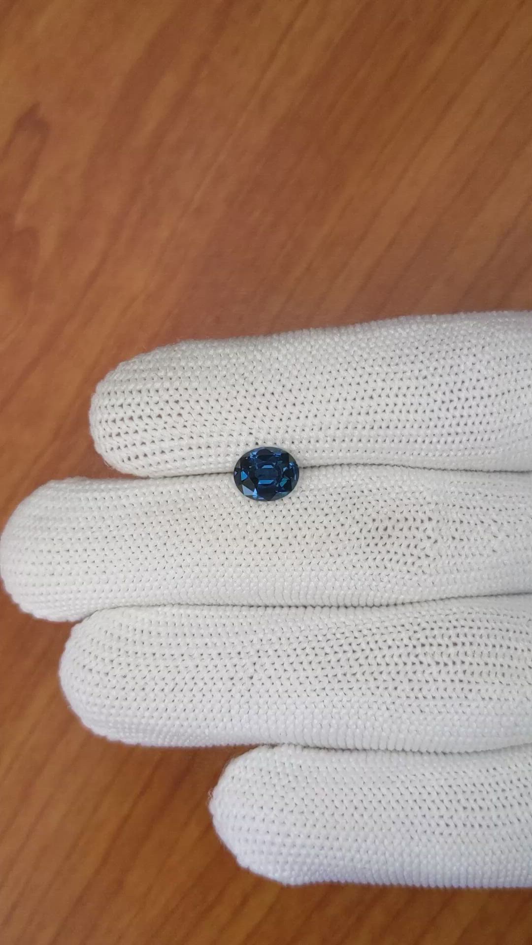 1.42 Ct. Cobalt Spinel from Ceylon (Sri Lanka) Size Video