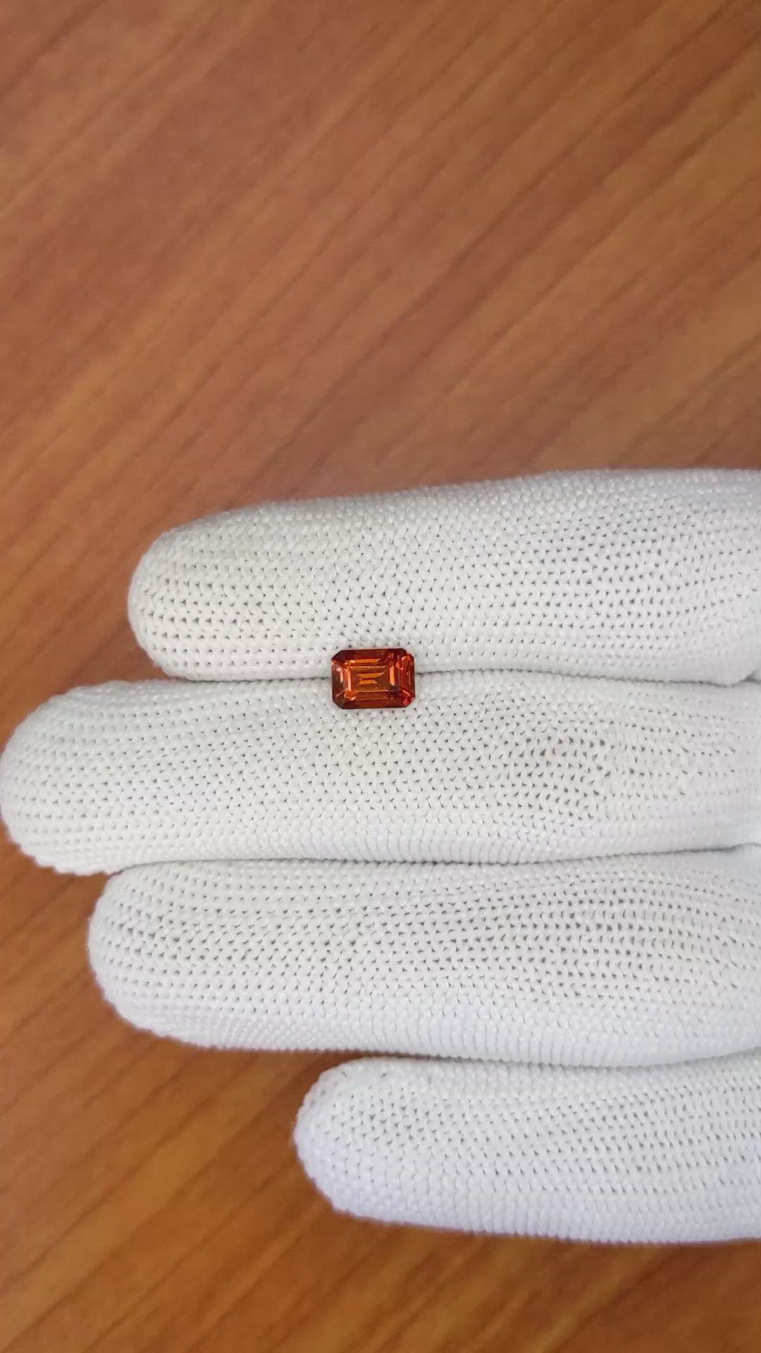 1.27 Ct. Hessonite Garnet from Madagascar Size Video
