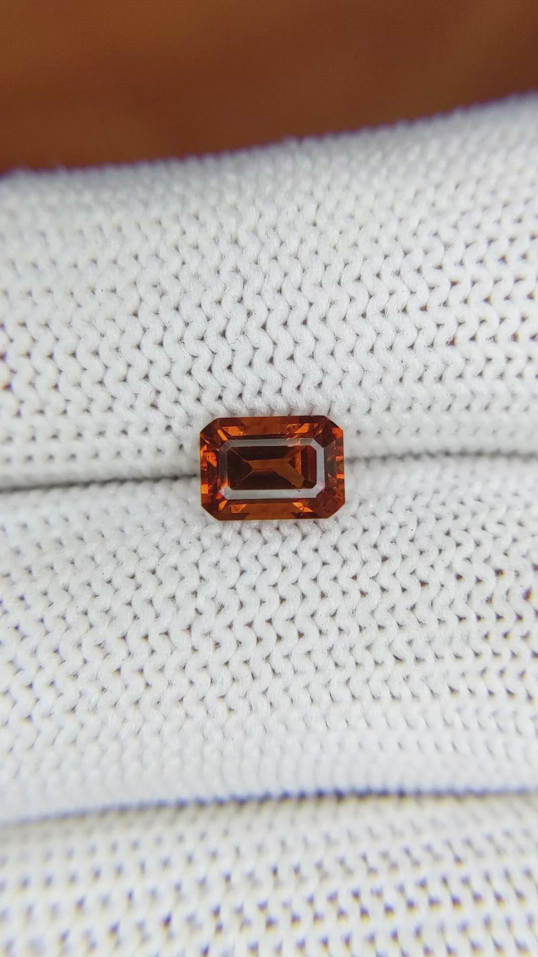 1.27 Ct. Hessonite Garnet from Madagascar Size Video