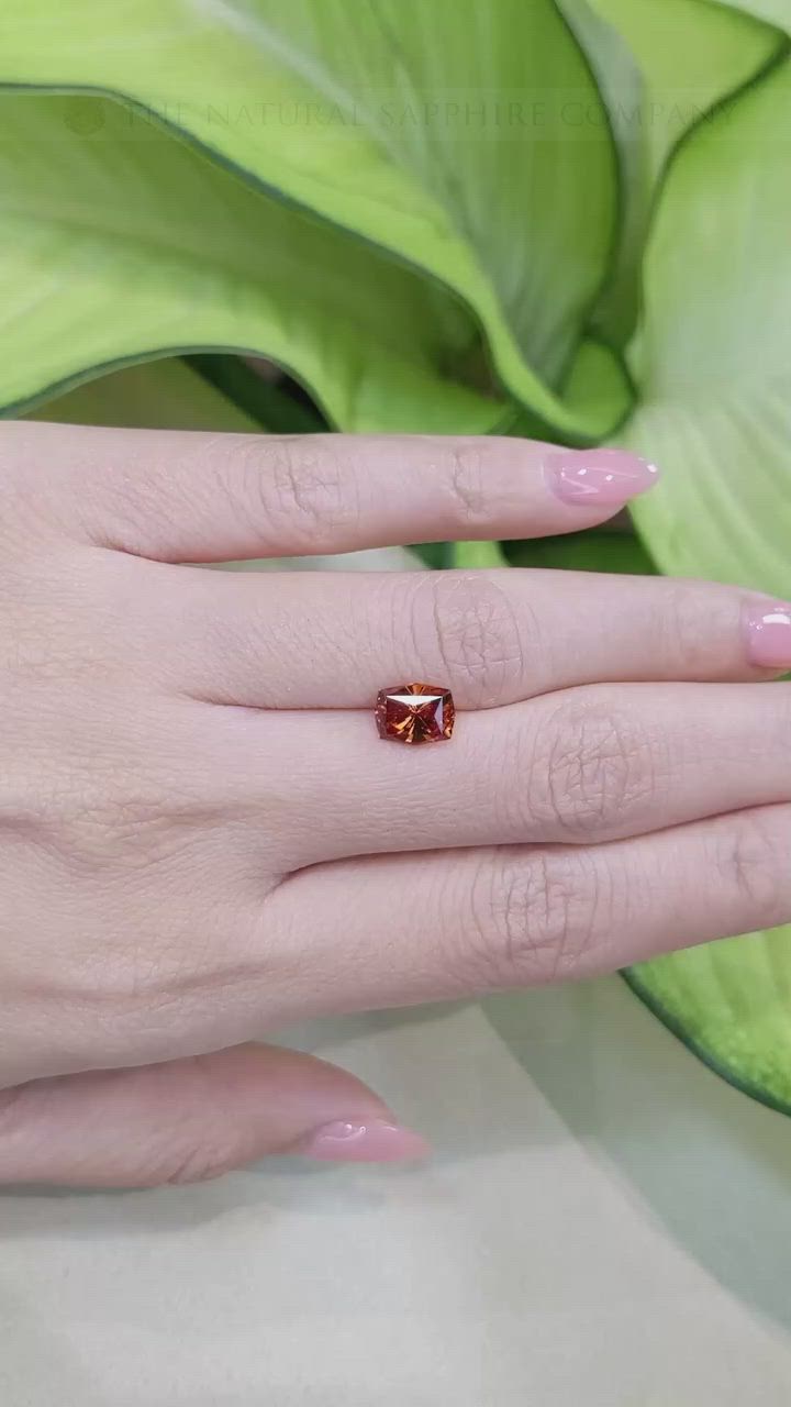 2.24 Ct. Spessartite Garnet from Ceylon (Sri Lanka) Size Video