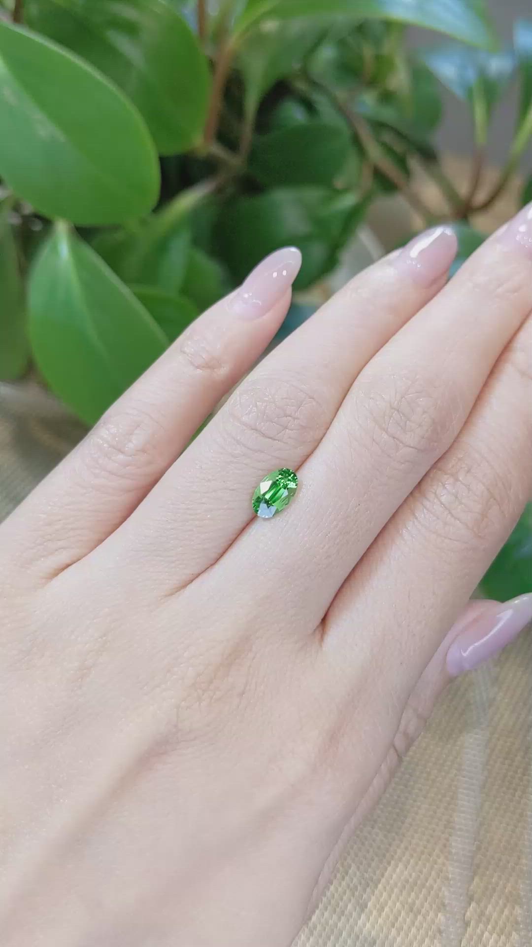 1.12 Ct. Tsavorite Garnet from Tanzania Size Video