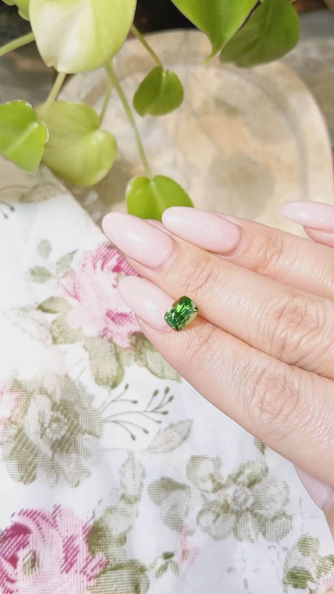 2.18 Ct. Tsavorite Garnet from Tanzania Size Video