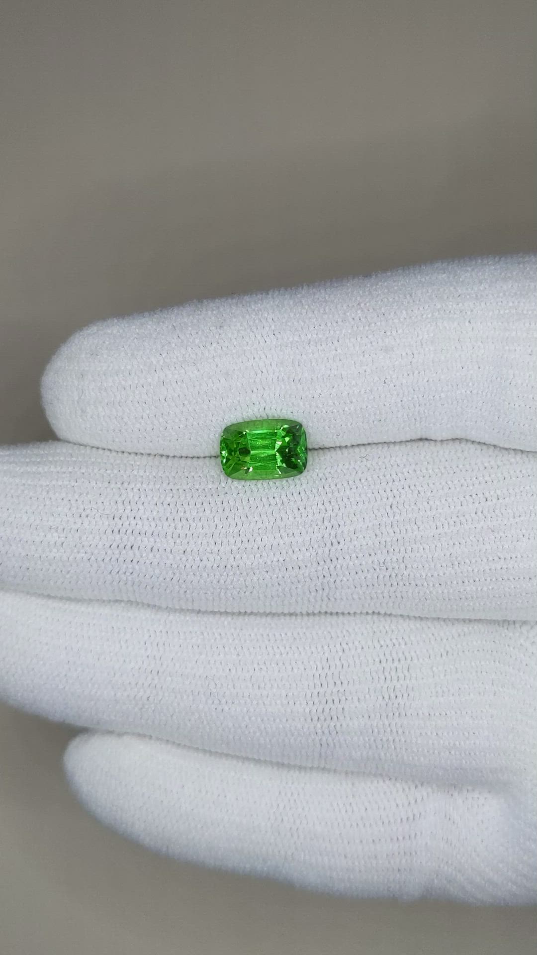 2.18 Ct. Tsavorite Garnet from Tanzania Size Video