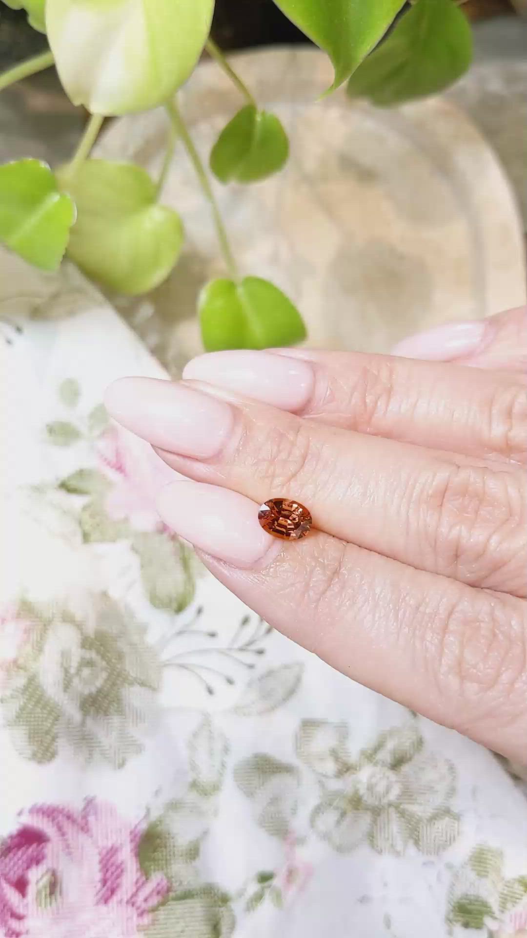 1.36 Ct. Malaya Garnet from Tanzania Size Video