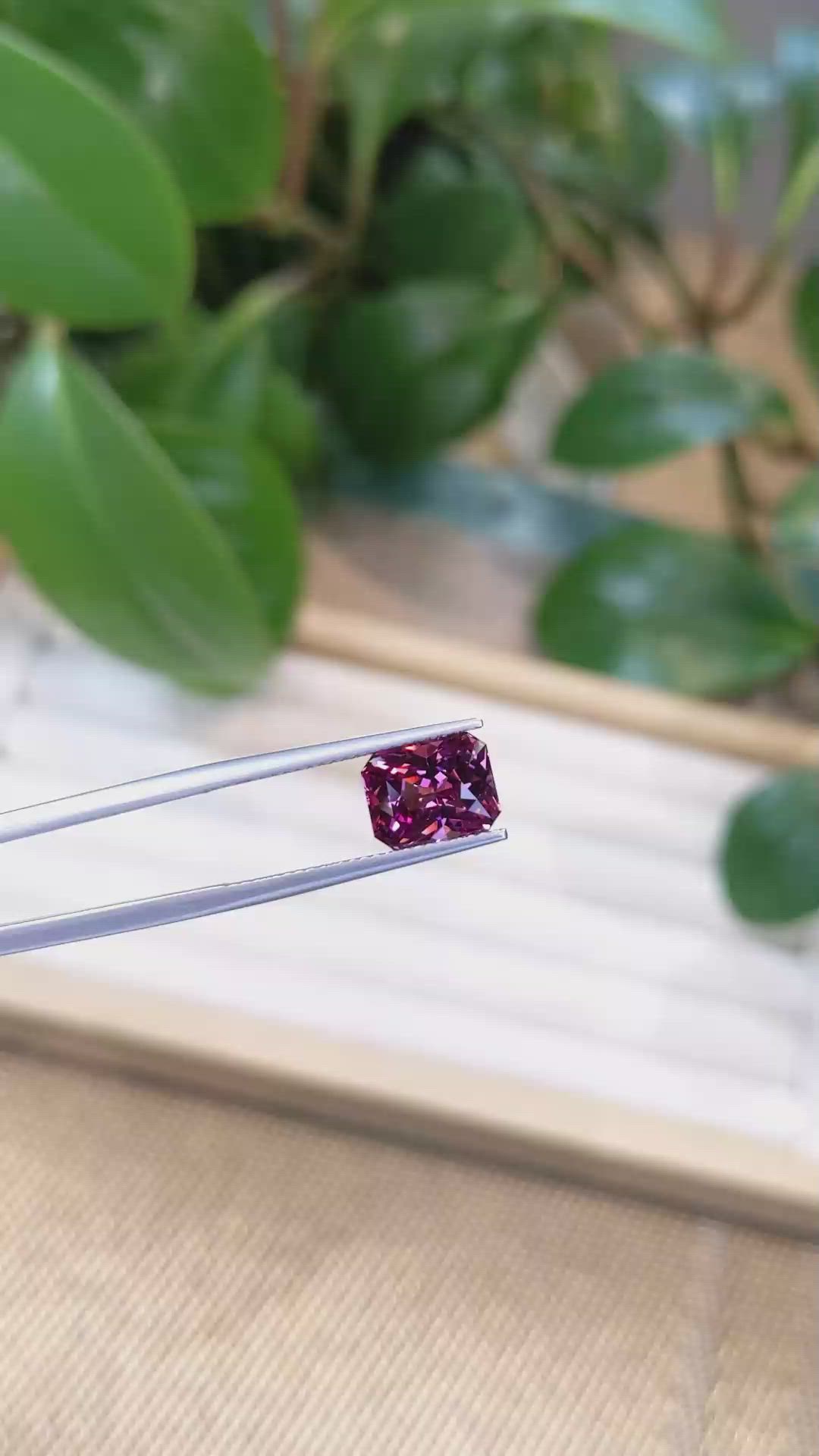 3.53 Ct. Rhodolite Garnet from Tanzania Size Video