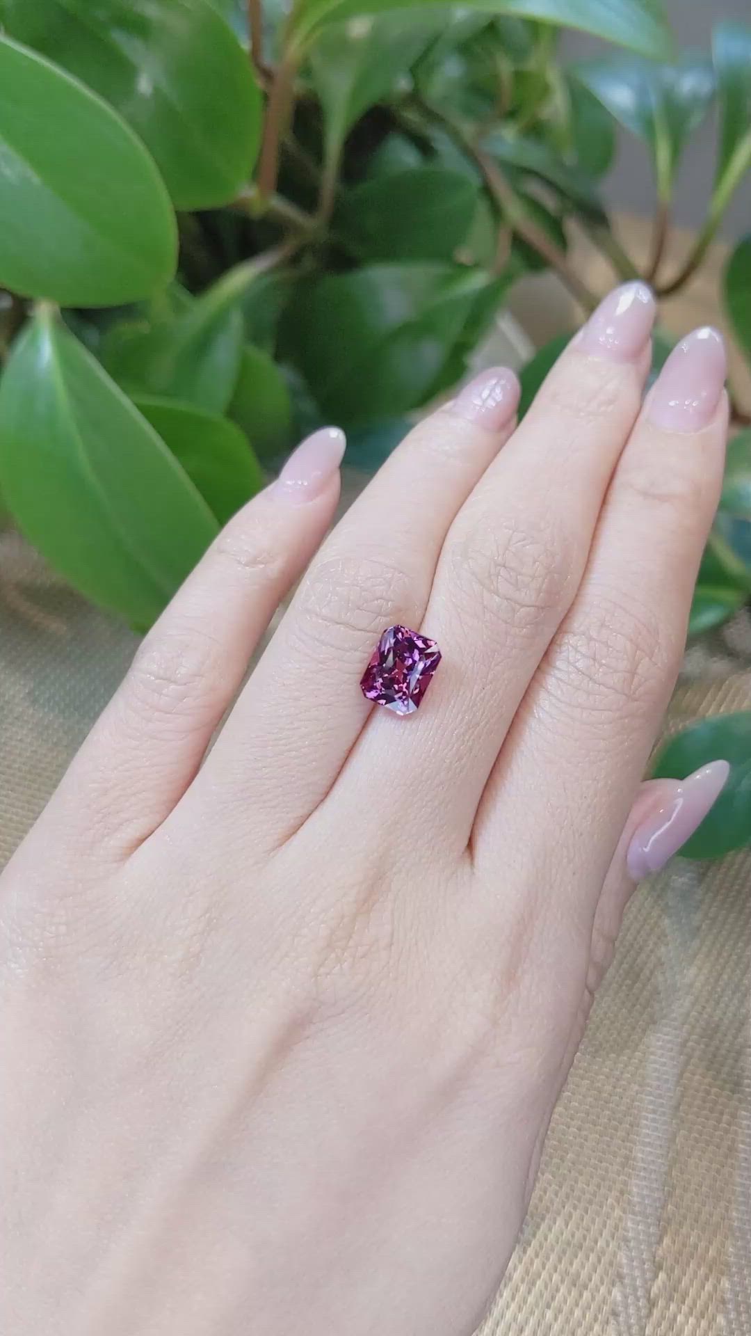 3.53 Ct. Rhodolite Garnet from Tanzania Size Video