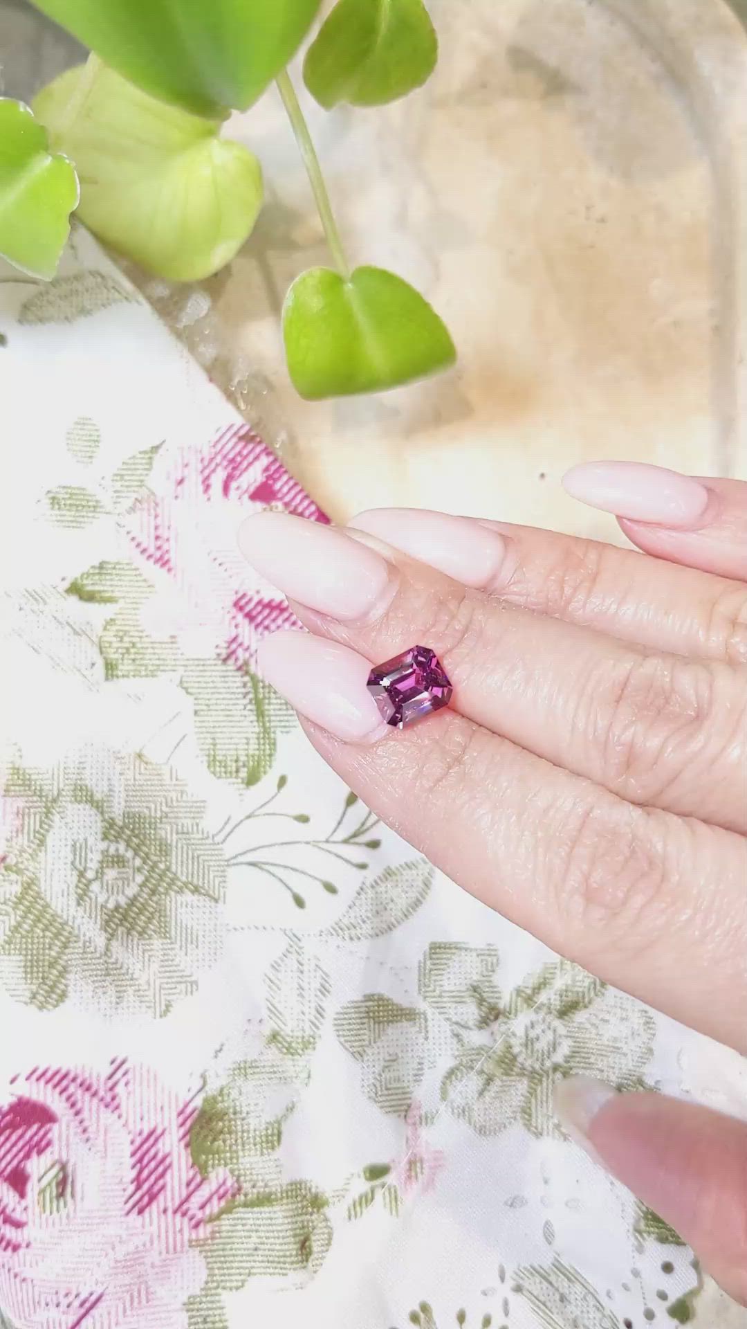 2.66 Ct. Rhodolite Garnet from Tanzania Size Video