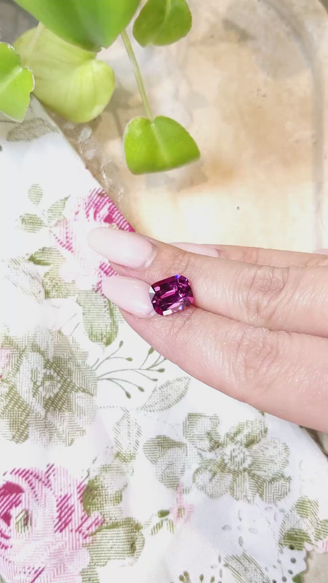 4.99 Ct. Rhodolite Garnet from Tanzania Size Video