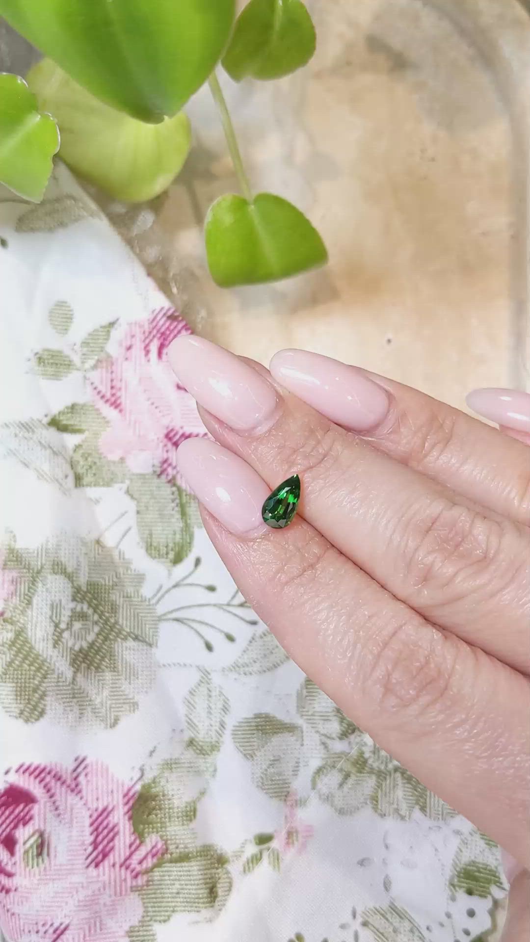 1.12 Ct. Tsavorite Garnet from Tanzania Size Video