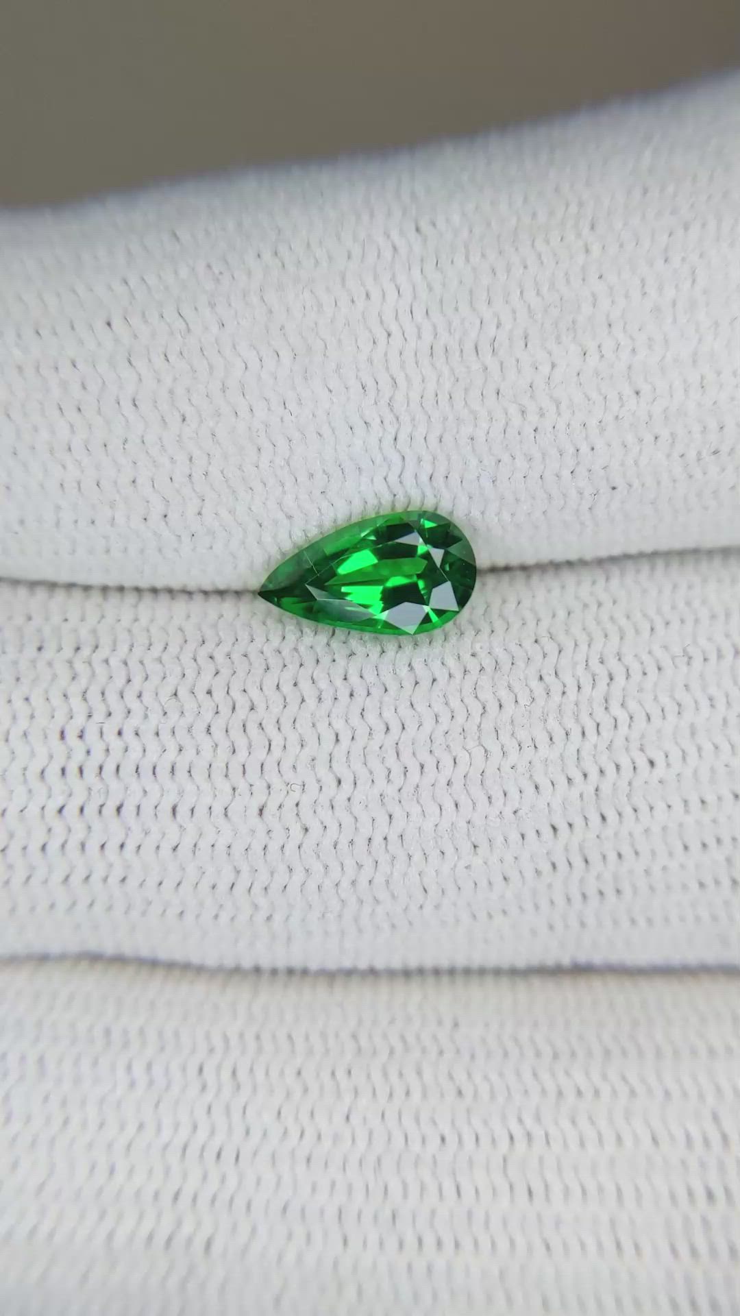 1.12 Ct. Tsavorite Garnet from Tanzania Size Video