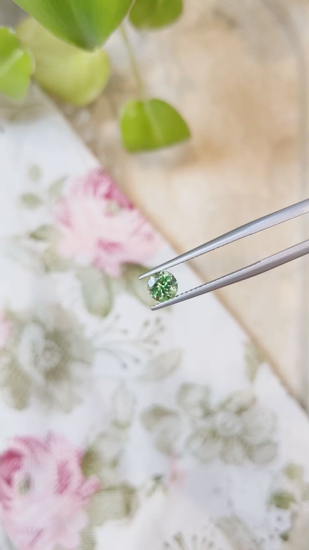 0.71 Ct. Tsavorite Garnet from Kenya Size Video