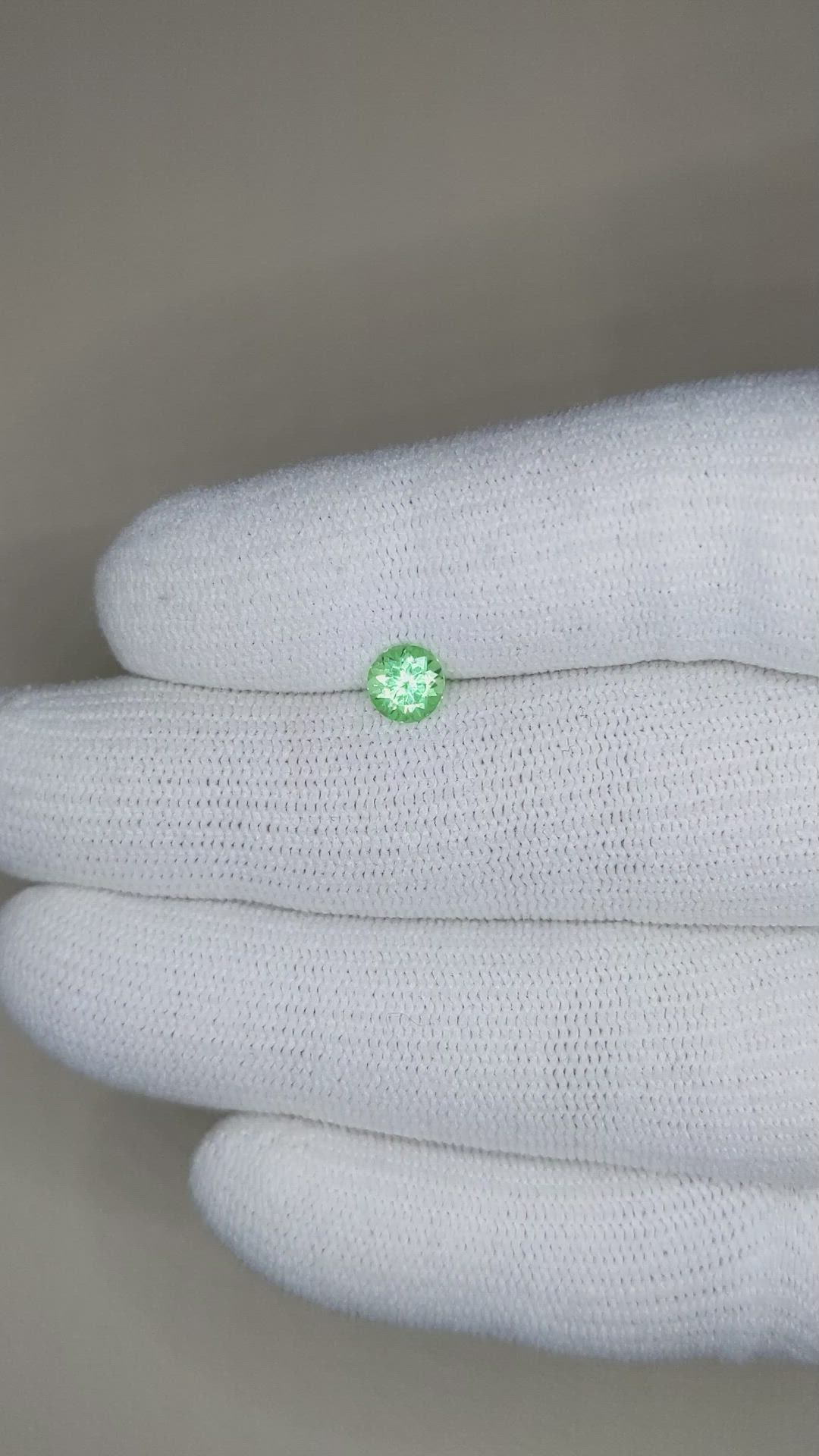 0.71 Ct. Tsavorite Garnet from Kenya Size Video