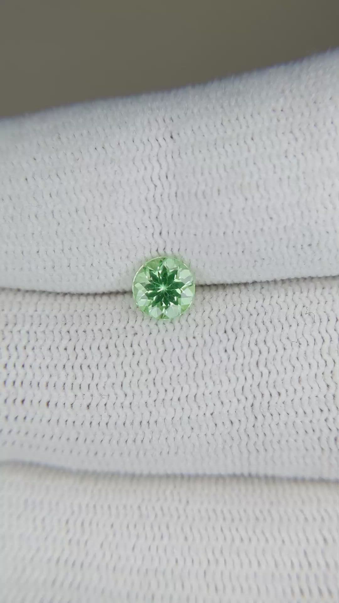 0.71 Ct. Tsavorite Garnet from Kenya Size Video