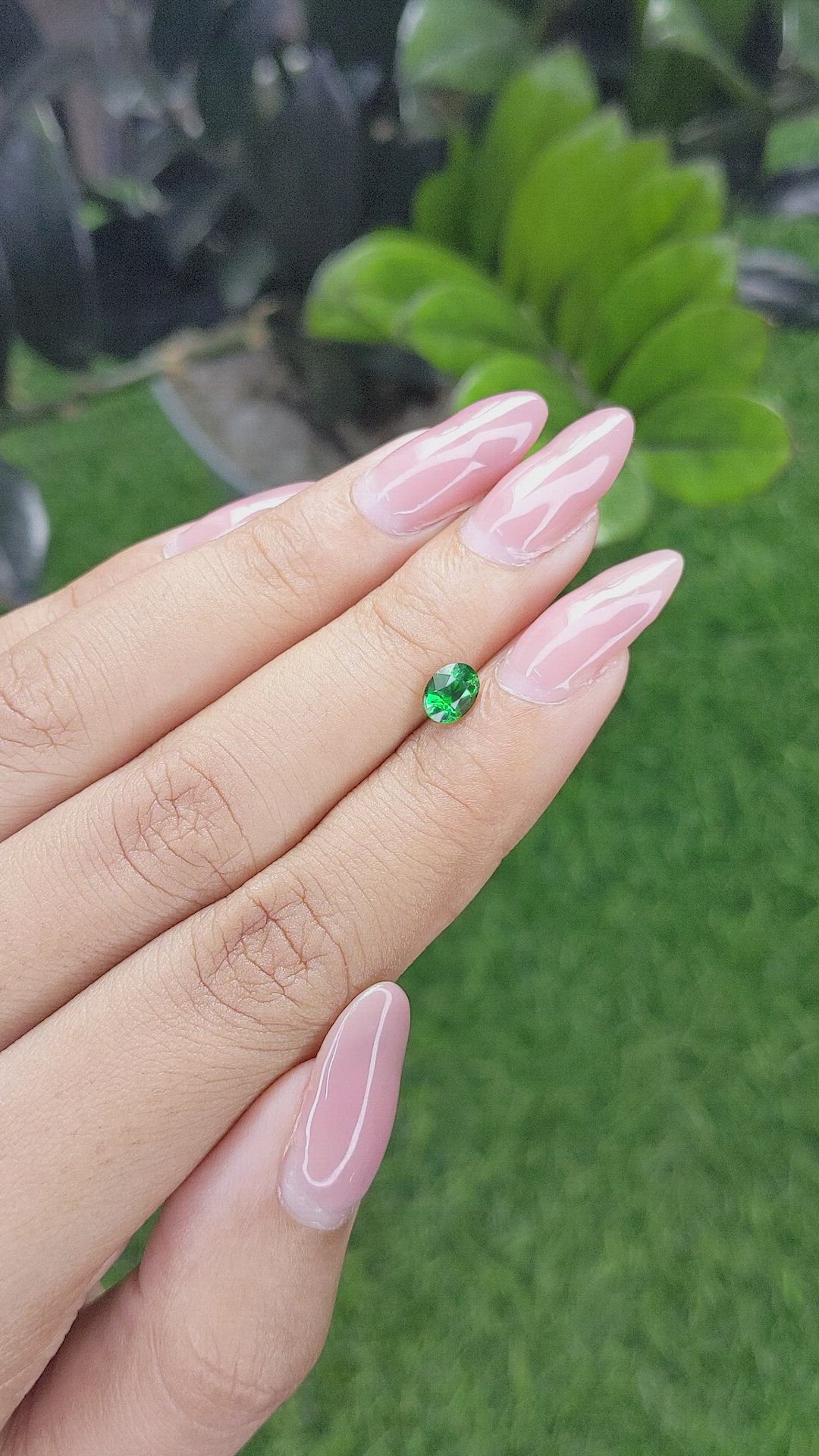 0.53 Ct. Tsavorite Garnet from Kenya Size Video