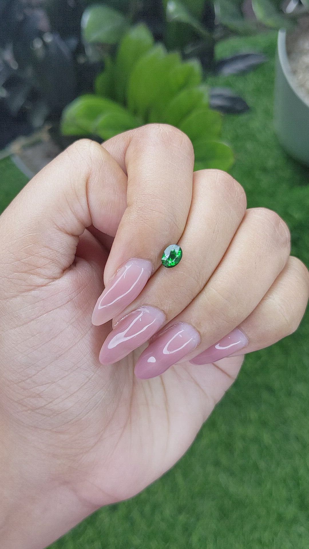 0.53 Ct. Tsavorite Garnet from Kenya Size Video