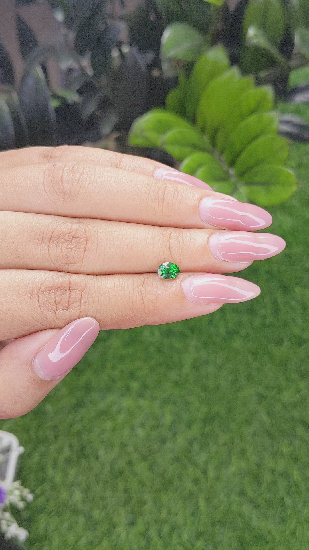 0.53 Ct. Tsavorite Garnet from Kenya Size Video