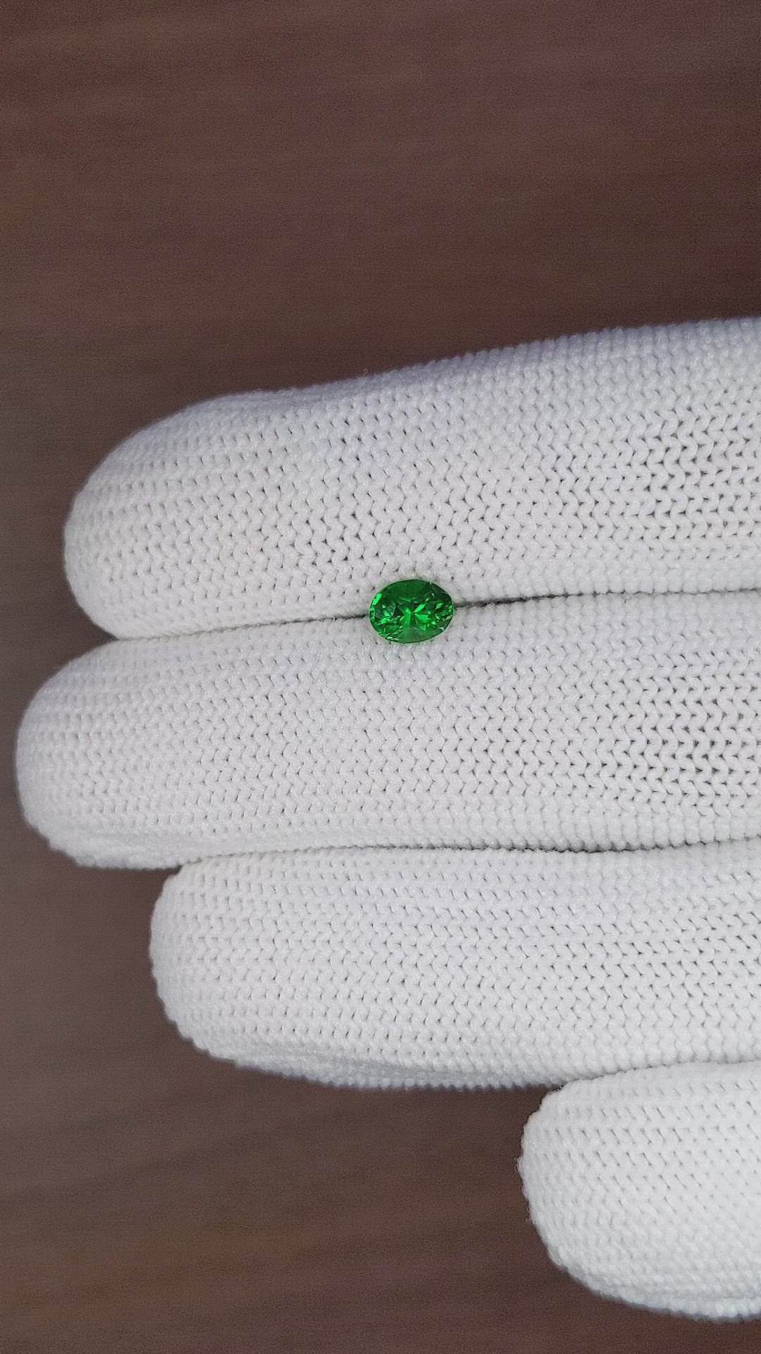 0.53 Ct. Tsavorite Garnet from Kenya Size Video