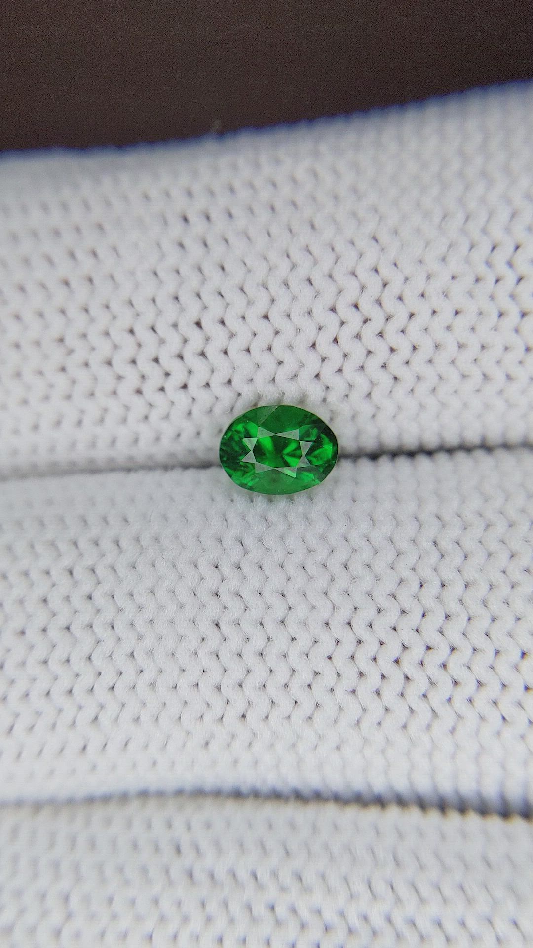 0.53 Ct. Tsavorite Garnet from Kenya Size Video
