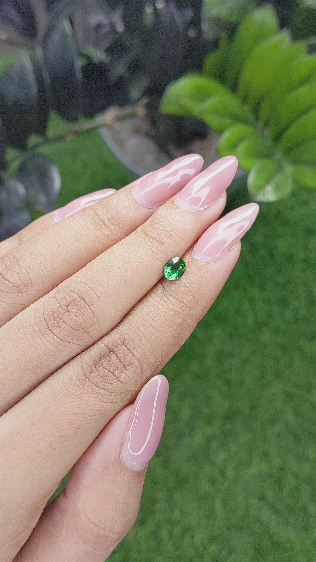 0.75 Ct. Tsavorite Garnet from Kenya Size Video