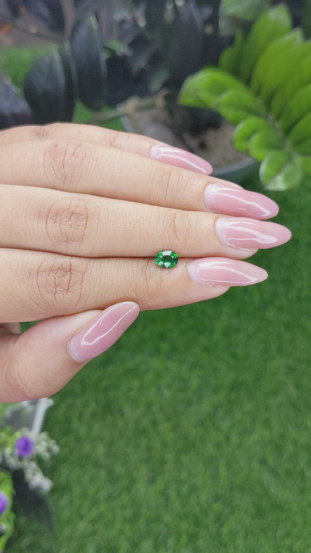 0.75 Ct. Tsavorite Garnet from Kenya Size Video