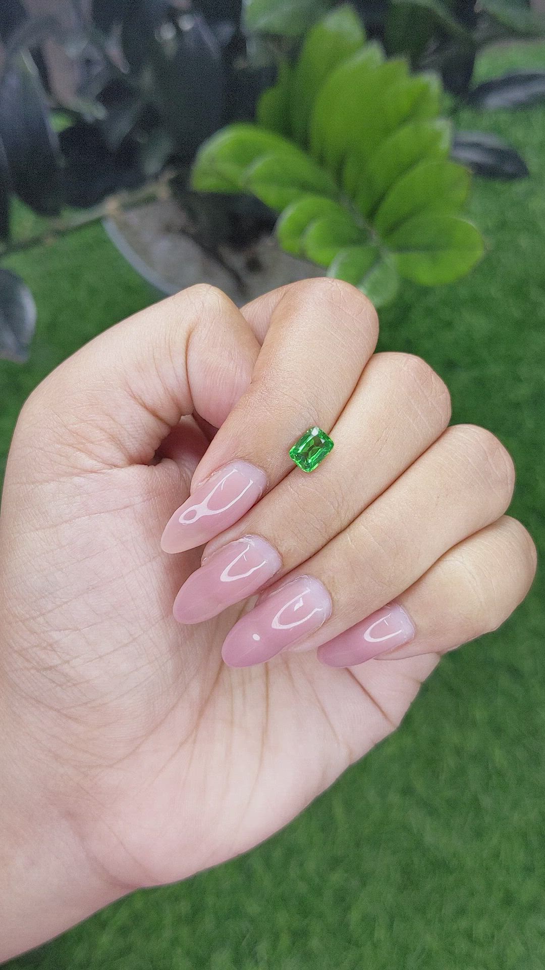 0.56 Ct. Tsavorite Garnet from Kenya Size Video