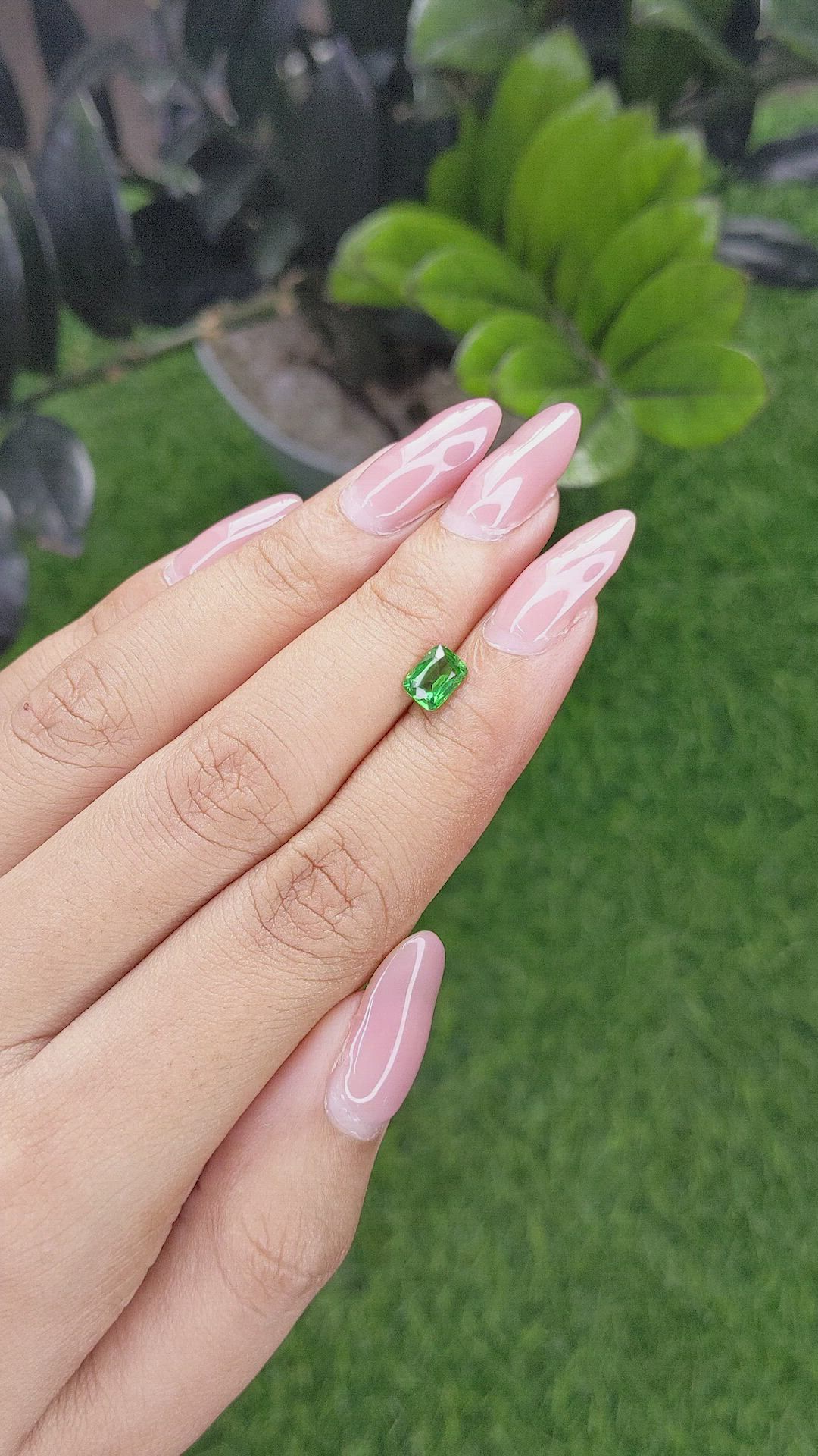 0.56 Ct. Tsavorite Garnet from Kenya Size Video