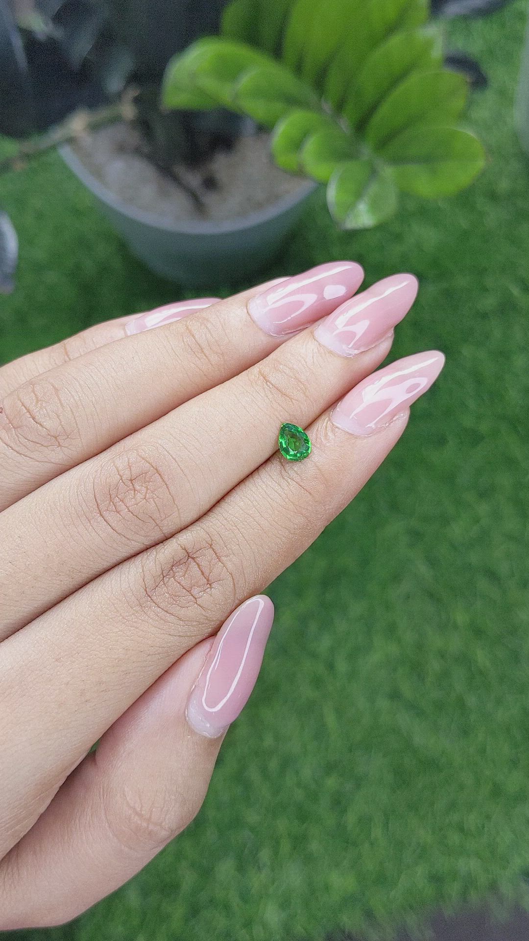 0.51 Ct. Tsavorite Garnet from Kenya Size Video