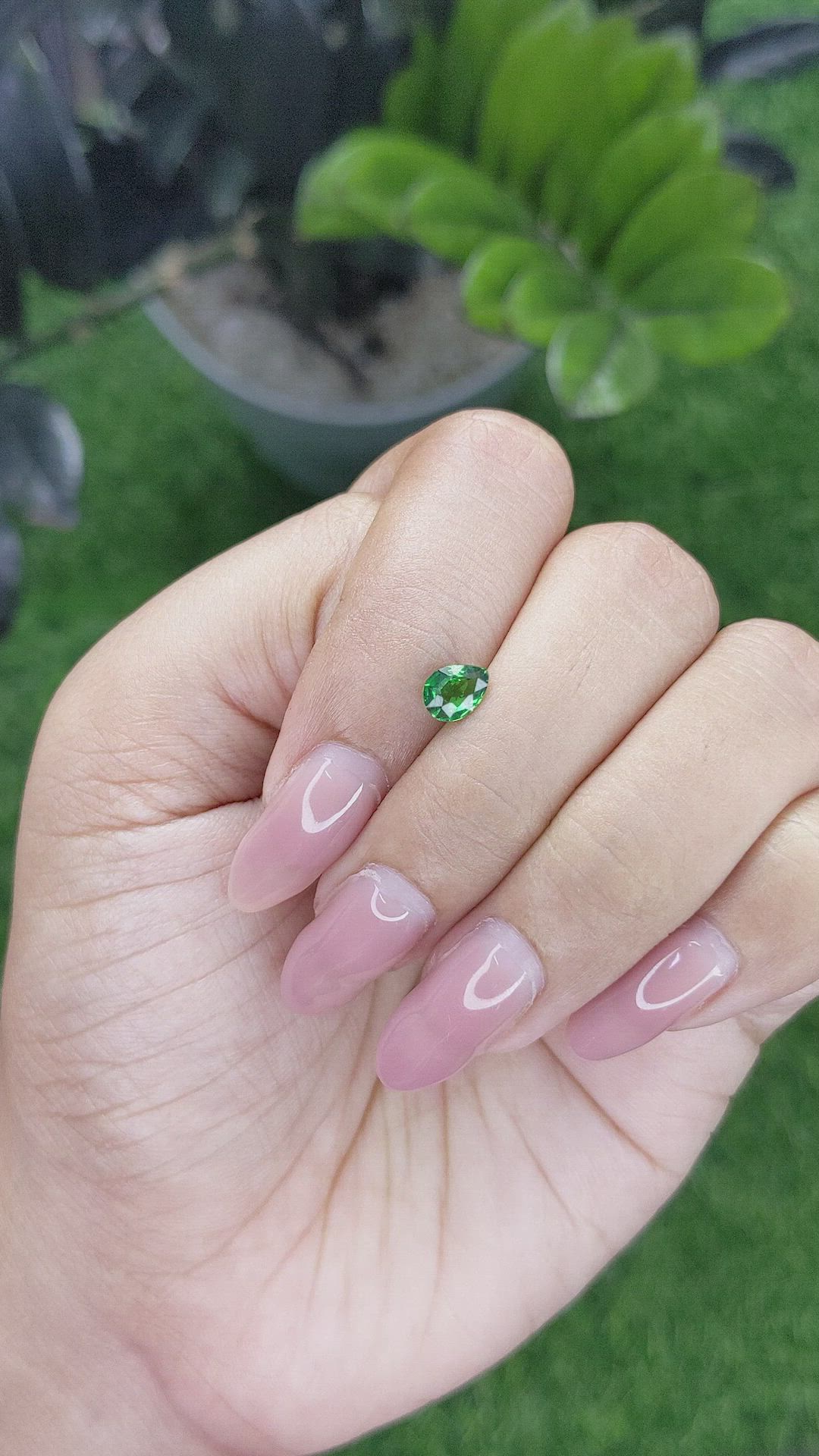 0.51 Ct. Tsavorite Garnet from Kenya Size Video