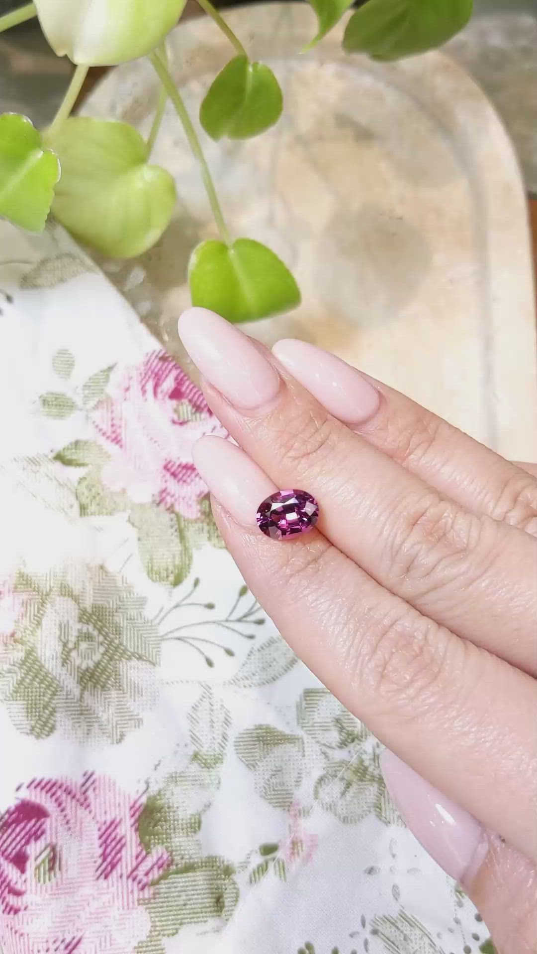 2.95 Ct. Rhodolite Garnet from Tanzania Size Video