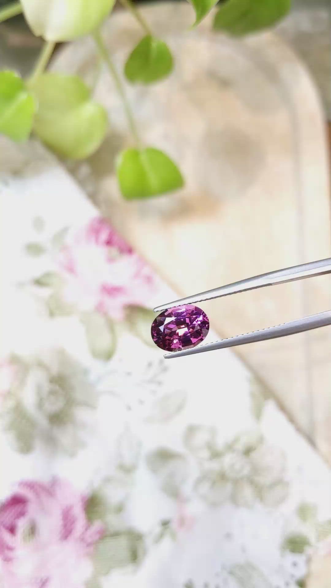 2.95 Ct. Rhodolite Garnet from Tanzania Size Video